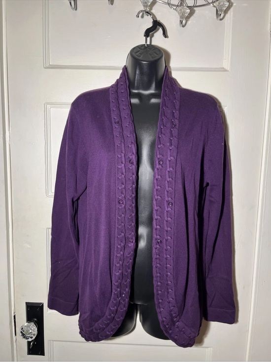 Studio style Sweaters - Women’s Cardigan Sweaters Size Medium Studio Style Purple Open Front
